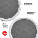 Copco 9 Inch Non Skid Pantry Cabinet Lazy Susan Turntable, Set of 2, Spinning Organizer for Kitchen, Countertop, or Bathroom, White and Gray by CozyNest Decor