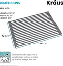 Kraus Multipurpose Over-Sink Roll-Up Dish Drying Rack, Colander and Trivet in Dark Grey, KRM-10DG by CozyNest Decor