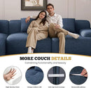 122" Modern L Shaped Modular Sectional Sofa, Boneless Couches for Living Room with Ottoman,4 Seater Convertible Chenille Cloud Couch Sofa Set, No Assembly Required, Blue 1 PCS by CozyNest Decor