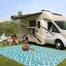 HEBE Outdoor Rug Waterproof 8x10, Reversible Plastic Straw Rug RV Camping Rug, Indoor Outdoor Patio Mat Clearance, Outside Carpet for Porch,Deck,Camper,Balcony,Backyard,Picnic by GreenHaven Gardens