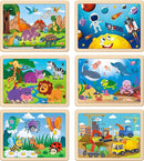 Wooden Puzzles for Kids Ages 4-6, 6 Packs 30 PCs Jigsaw Puzzles for Kids Ages 3-5 | 4-8, Wooden Puzzles for Toddler Children Learning Educational Puzzles Toys for Boys and Girls by TinyTreasures Baby Boutique
