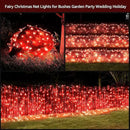 Led Christmas Net Lights Outdoor Christmas Decorations 120Led 6Ftx4Ft Connectable Waterptoof Mesh Net Lights for Trees Bushes Wedding Garden Outdoor Christmas Decorations (Red) by GreenHaven Gardens