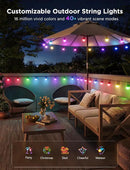 Govee Smart Outdoor String Lights 2, 96ft RGBIC Outdoor Lights with Dimmable Warm White LED Bulbs, 47 Scene Modes for Patio, Backyard, IP65 Waterproof, Works with Alexa, App Control by CozyNest Decor