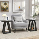 End Tables Living Room, Side Table Beside Sofa, Nightstand for Bedroom, Couch Side Table with Shelf, Modern End Table for Living Room, Black End Table by CozyNest Decor