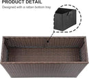 SUNNYPARK Tall Rectangular Planter with Removable Liner, All-Weather PE Rattan Large Modern Planters Indoor Outdoor Flower Plant Pots Garden Box Patio Yard Front Porch Deck by CozyNest Decor