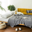 EMME Cotton Throw Blanket for Couch Soft Muslin Blankets 50"x60" Lightweight Breathable Blanket All Season Gauze Blanket, Grey by CozyNest Decor