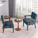 Accent Chair Set of 2 with Table, Living Room Chairs with Soft Seat and Armrests for Living Room Bedroom Reading Room Waiting Room, Lake Blue (AC01) by CozyNest Decor