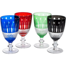 Crystal Italian Multicolor Design Cups -Set of 4