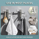 Angle Simple Swivel Towel Hooks, SUS 304 Stainless Steel Foldable Robe Hand Towel Holder for Bathroom Kitchen Wall, Brushed Nickel, 2 Pack by CozyNest Decor