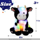 Cuteoy Light-up Singing Plush Cow LED Musical Stuffed Animal Adjustable Volume Lullaby Plushies Birthday Christmas Toy Gifts for Kids Toddler Girls, 13" by TinyTreasures Baby Boutique