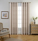 MIUCO Floral Embroidered Semi Sheer Curtains Faux Linen Grommet Window Drapes for Living Room 52 x 95 Inch 1 Pair Set, Linen by CozyNest Decor