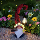 Solar Outdoor Figurine Lights Gnome Garden Decor Statue with LED Flowers & Lantern, Glowing Fairy Yard Decorations for Outside Patio Yard Front Porch, Housewarming Home Decor Gifts Thanksgiving by CozyNest Decor
