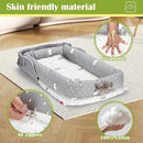 Baby Lounger for Newborn Portable Bag,Baby Lounger Play Mat for Awake-Time,Newborn Babies Essentials Gifts 0-24 Months Home Travel(Crown Grey) by TinyTreasures Baby Boutique