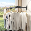 Wall Mounted Clothes Drying Rack,Laundry Drying Rack Wall Mount,Clothes Hanger,Drying Rack Clothing,Retractable Laundry Rack for Hanging Clothes,Collapsible,Foldable,Grey-Hooks by CozyNest Decor