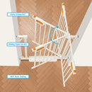 Baby Safety Gate for Stairs 29-33 Inch Wide, Safety House Gate for Baby Pet Gate with Door Pressure Mounting Gates for Kids Toddler Dogs Indoor Stairway Doorway White (30.5'' Tall) by TinyTreasures Baby Boutique