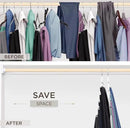 MORALVE Pants Hangers Space Saving - European Beechwood Scarf and Jean Hangers - Closet Organizer and Space Saver Pant Rack, Leggings Hanger, and Scarf Holder with 360° Swivel Hook (1 Pack) by CozyNest Decor