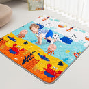 Baby Play Mat - Thicken 50x50 Inch Soft Foam Crawling Mat for Playpen & Floor, Non-Slip Waterproof Playmats for Infants & Toddlers, Portable Foldable & Machine Washable, Ocean World by TinyTreasures Baby Boutique
