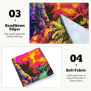 BVBOX Astronaut Space Blacklight Tapestry 79"x59", UV Reactive Astronaut Tropical Rainforest Universe Galaxy Planet Glow in Dark Tapestries, Black Light Neon Upright Poster Wall Hanging Backdrop Decor for Bedroom Living Room by CozyNest Decor