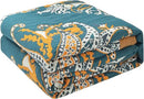 Boho Throw Blanket for Bed - 100% Pure Cotton Ultra Soft Rustic Quilt - Farmhouse Decor Bed Blankets, All Season Rustic Throw for Sofa Couch Chair(91''x 98'', Boho Floral) by CozyNest Decor