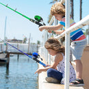 Kids Fishing Pole, Portable Telescopic Kids Fishing Poles for Boys and Girls, Fishing Rod and Reel Combo Kit with Tackle Box, and Fishing Net, Best Fishing Pole for Toddler Youth by TinyTreasures Baby Boutique