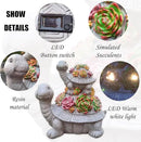 Large Turtle Solar Garden Outdoor Statues with Succulent and 6 LED Lights,Outside Solar Turtle Decor Art for Garden,Home,Lawn,Yard, Balcony Ornament by CozyNest Decor
