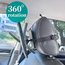 Funbliss Bar Mirror for Baby + 2 Pack Car Window Shades Bundle (19″ × 12″), UPF 50+ Window Shade for Baby in Car, 360° Rotation Fully-Adjustable Straps by TinyTreasures Baby Boutique