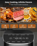 Nuwave Brio Plus Air Fryer 8 Qt, New & Improved, PFAS-FREE, 7 Digital One-Touch Cook Functions that AIR FRY, BAKE, ROAST, DEHYDRATE, TOAST, REHEAT, PREHEAT, 150 Presets, 50°F~400°F, 700/1500/1800W by CozyNest Decor