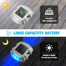 VOLISUN Solar Deck Lights, 8-Pack Led IP67 Waterproof Outdoor Warning Step Lights for Driveway, Sidewalk, Garden Pathway, Yard (Blue) by CozyNest Decor