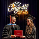 SELICOR Congrats Graduation Neon Sign with Cap - 15" x 8", Adjustable LED Light Up Sign for Prom Party, Photos, Class of 2025 Celebrations, Graduation Gift for Dorm Backdrop Room Decor by CozyNest Decor