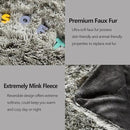 GONAAP Fuzzy Faux Fur Throw Blanket Queen Size Frosty Black Super Soft Cozy Plush Fuzzy Shaggy Blanket for Couch Sofa Bed (Frosty Black, Queen(90"x90")) by CozyNest Decor