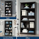 Sauder Miscellaneous Storage 5 Bookcase/Book Shelf, L: 35.28" x W: 13.23" x H: 69.76", Estate Black by CozyNest Decor