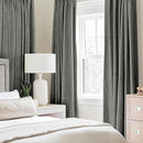 MIULEE Linen Texture Curtains, 2 Pack Dark Grey 52x108 Inch, Blackout, Room Darkening, Grommet, Classic Style, Faux Linen, All Season, Bedroom, Living Room, Nursery by TinyTreasures Baby Boutique