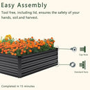 MGNO 2pcs 10x3x1FT Galvanized Raised Garden Bed-Outdoor Planter Box for Vegetables-Metal Garden Bed,Rectangle Planting Box for Herb,Flower,Black by GreenHaven Gardens