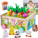 Toddler Montessori Wooden Farm Toys | Babies 12-18 Months Toy with Game Map for 1 2 3 Year Old Boys Girls | 1st First Birthday Gifts for 1-2 Years | Wood Learning Educational Toys Fine Motor Skills by TinyTreasures Baby Boutique