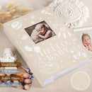 Lanpn Baby Photo Album 4x6 300 Pockets, Linen Newborn Bebe Ultrasound Photo Album with Memo Writing Area Photo Book, Picture Album for kids, Baby Girl Boy Memory Book Keepsake Beige by TinyTreasures Baby Boutique