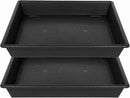 Square Plant Saucer 16 Inch 2 Pack 10 14 16 18 20 Plant Trays for Pots Heavy Duty Plastic Plant Saucers for Indoors Outdoors, Flower Pot No Holes Plant Drip Trays by GreenHaven Gardens