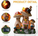 Solar Garden Statue Lights Mushroom Fairy House Figurine, Outdoor Memorial Garden Ornaments Waterproof Decoration for Outside Patio Yard Lawn Decor by GreenHaven Gardens