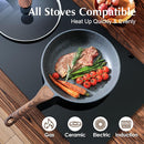 SENSARTE Nonstick Frying Pan Skillet with Lid, Omelet Pan with Cover, Healthy Cooking Chef's Pan, Kitchen non stick Pan, Free of Intentionally Added PFOA (10inch + Glass Lid) by CozyNest Decor