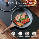 SENSARTE Nonstick Frying Pan Skillet with Lid, Omelet Pan with Cover, Healthy Egg Pan Chef's Pan, Kitchen Cooking Pan, Free of Intentionally Added PFOA (9.5inch + Glass Lid) by CozyNest Decor