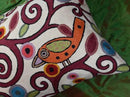 Lumbar Klimt Modern Pillow Cover | Cream, Multicolor Tree of Life, Birds, Floral Suzani Floral Pattern | 14" x 20" | 1 Count by CozyNest Decor