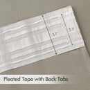 MIULEE Stone Back Tab Blackout Curtains 108 Inch Long 2 Panels Set for Bedroom, Rod Pocket/Pinch Pleat Extra Long Thermal Insulated Living Room Darkening Pleated Light Blocking Drapes by TinyTreasures Baby Boutique
