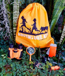 Adventure Kidz Outdoor Exploration Kit, Children’s Binoculars, Flashlight, Compass, Fox Whistle, Magnifying Glass, Backpack. Great Gift Set for STEM, Pretend Play, Ages 3+ Boys Girls by TinyTreasures Baby Boutique
