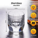 KAMMAK Crystal Whiskey Glasses Set of 2, 7.44oz Old Fashioned Glasses Stemless, Luxury Hand Blown White Cocktail Glasses, Handcrafted Cut Design Octagon Cup for Women, Men Gift for Bourbon by CozyNest Decor