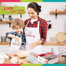 Baketivity Kids Baking Set, Meal Cooking Party Supply Kit for Teens, Real Fun Little Junior Chef Essential Kitchen Lessons, Includes Pre-Measured Ingredients (Baketivity Kit, Bagels) by TinyTreasures Baby Boutique