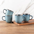 AmorArc 12oz Coffee Mugs, Ceramic Coffee Mugs set of 6 for Man, Woman, Dad, Mom, Modern Coffee Mugs with handle for Latte/Cappuccino/Milk/Cocoa. Dishwasher&Microwave Safe, Ocean Blue by CozyNest Decor