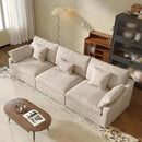 JACH Sectional Couches for Living Room, 3 Seater Cloud Sectional Couch with Deep Seat, Down Filled Modular Sofa, Covers Removeable & Washable, Sofas Furniture for Living Room, Khaki by CozyNest Decor
