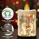Nativity Snow Globe Candle Christmas Decorations Gifts Auto Snowfall Glitter Music Collection Angel Nativity Scene with 6H Timer USB/Battery Powered 9.7 inch by CozyNest Decor