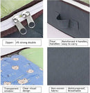 Budding Joy 90L Under Bed Storage Containers, Closet Organizers and Storage Bins, Foldable Underbed Storage Bags for Blanket, Clothing, Comforter, Sweaters, Pillows, Linen Sheets, Wrapping Paper, Grey by CozyNest Decor
