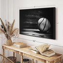 ElephantStock Basketball Wall Art - Horizontal Framed Canvas - 1-Piece Hallway Wall Decor - Photography sports Canvas Print - Black and Gray Decor for Wall - 43" X 29" by CozyNest Decor
