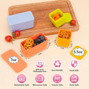 Silicone Dips Containers Compatible with OmieBox, 4 Pack Salad Dressing Container To Go for Most Bento Lunch Box, Small Snack Condiment Container with Lids for kids by TinyTreasures Baby Boutique